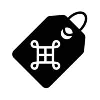 Decorative lucky tag, symbolizing wealth, happiness, and celebration. vector