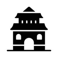 Chinese religious building design, chinese temple icon. ,. vector