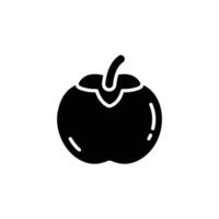 design of persimmon fruit, healthy and organic diet vector