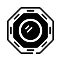 Pa Kua Mirror icon design, ready to use editable style.,. vector