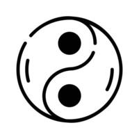 A chinese yin yang symbol design isolated on white background.,. vector