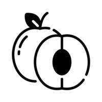 Get this creative and perfect icon of plum fruit, ready for premium use .,. vector