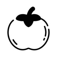 design of persimmon fruit, healthy and organic diet.,. vector