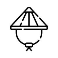 Chinese bamboo hat, design of headwear accessory.,. ' vector