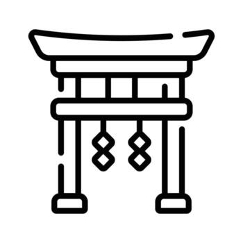 Torii gate design in modern style isolated on white background.,. ' vector