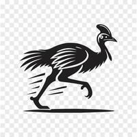 The Roaming Cassowary Silhouette vector