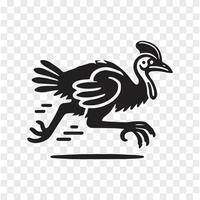 Wild and Free Cassowary Silhouette Design vector