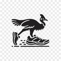 Silent Power Cassowary in Action vector