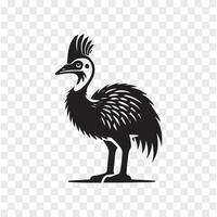 The Bold Stride Cassowary Silhouette vector