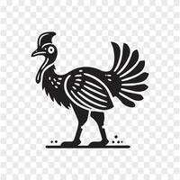 Cassowary in Nature Silhouette Motion vector