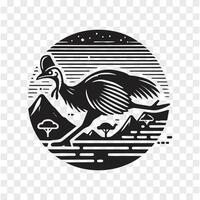 Cassowary Roar Silhouette of Power vector
