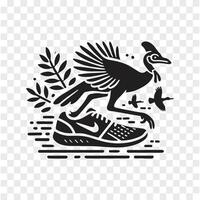 Silent Flight Cassowary Silhouette vector