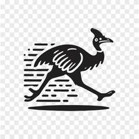 Grace of the Cassowary Silhouette vector