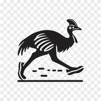 The Mighty Cassowary Silhouette Power vector