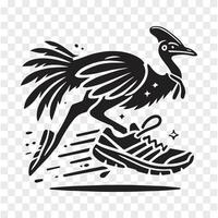 Silhouette of the Cassowary A Majestic Bird vector