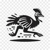 Bold Cassowary Silhouette of Strength vector