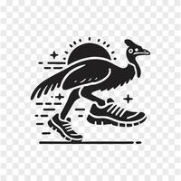 The Silhouette of Wildness Cassowary vector
