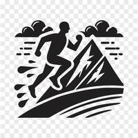 Endless Trails Running in the Mountains vector