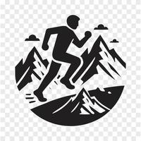 Scaling New Heights Running in the Mountains vector