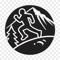 Mountain Bound Silhouette of a Runner vector