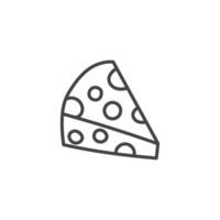Piece of Cheese Triangle Shape Icon vector