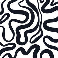 Abstract hand drawn swirly line design background vector