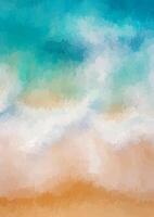 abstract hand painted beach themed background design vector