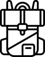 Backpack icon illustration outline design vector