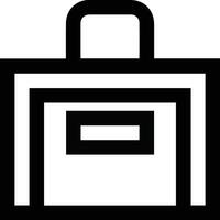 A black and white image of a briefcase vector