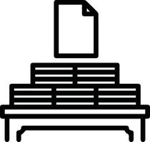 A black and white image of a stack of documents vector