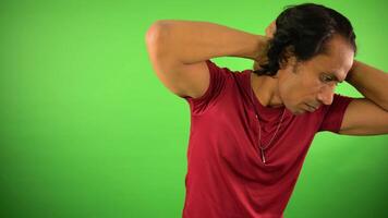 Man looking down determined to figure it out video