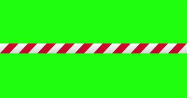 Warning tape and police line animation. Red and white line striped animation. Warning danger tape. Seamless animation. video