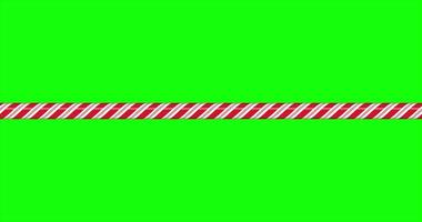 Candy cane line with red and white striped animation. Seamless line with striped candy pattern. Candy lines. Seamless animation, video