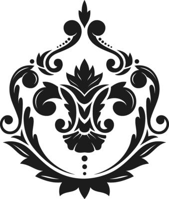 This sophisticated damask pattern showcases a symmetrical arrangement of stylized floral and foliate elements, creating a luxurious and timeless design suitable for various applications