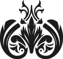 This intricate damask pattern showcases stylized floral motifs and elegant curves, creating a sophisticated and timeless design suitable for various decorative purposes vector