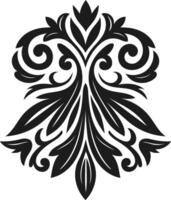 Classic symmetrical floral ornament for design, featuring acanthus leaves and arabesque patterns, creating an elegant and sophisticated decorative element vector