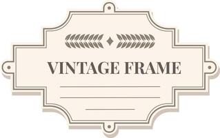 Featuring a vintage frame adorned with a laurel wreath, offering blank lines for personalized text and convenient holes for hanging, creating an elegant and timeless design vector