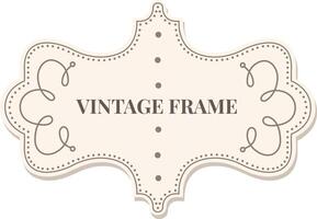 Vintage frame featuring intricate swirls and delicate dots, creating an elegant design ideal for infusing classic style into various projects and decorative elements vector