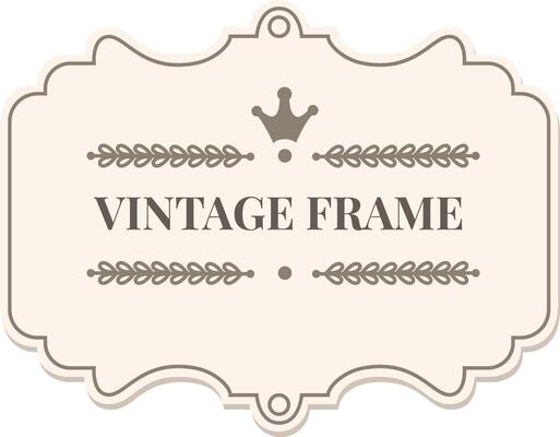 Classic vintage frame featuring an ornate design with a crown emblem. Ideal for invitations, labels, or decorative purposes. Timeless elegance with a touch of sophistication