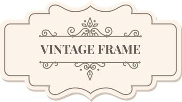 Vintage frame with elegant floral ornaments is decorating a cream colored background, perfect for wedding invitations, menus, labels or other design projects vector