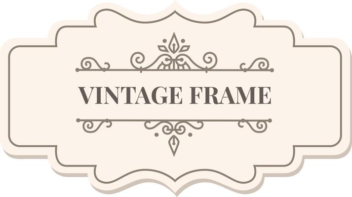 Vintage frame with elegant floral ornaments is decorating a cream colored background, perfect for wedding invitations, menus, labels or other design projects