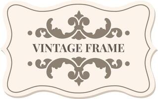 Vintage frame with elegant floral ornaments adding a touch of classic beauty, suitable for various design projects, invitations, labels, and packaging vector