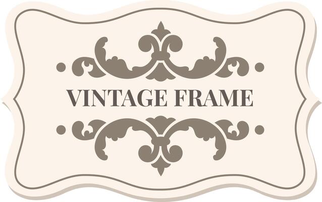 Vintage frame with elegant floral ornaments adding a touch of classic beauty, suitable for various design projects, invitations, labels, and packaging
