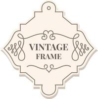 Elegant vintage frame with swirls and flourishes adding a touch of classic charm, perfect for labels, logos, invitations, and other design projects vector