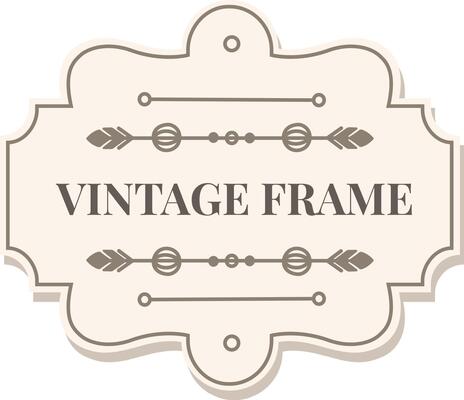Decorative vintage frame featuring intricate ornamental details and elegant typography. Perfect for invitations, labels, or retro themed designs, showcasing classic style and sophistication
