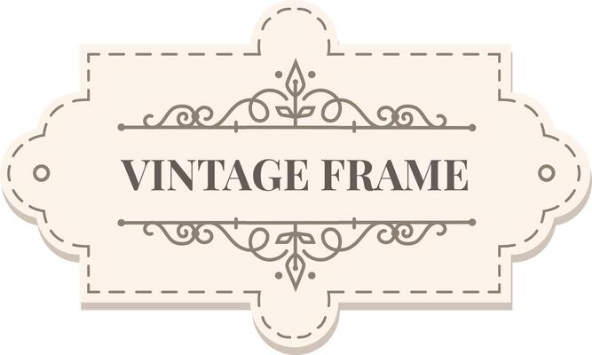 Vintage frame with floral ornaments creating an elegant border is isolated on white background, providing stylish design for various projects