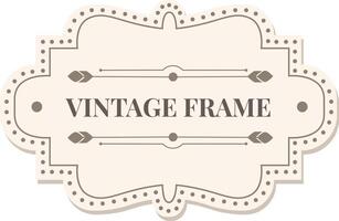 Featuring a vintage frame adorned with feathers and dots, creating a charming decoration against a light brown background, offering ample copy space for text or images vector