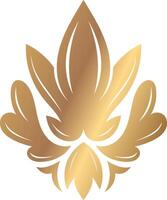 Luxurious and elegant golden floral ornament, perfect for projects requiring a touch of sophistication and refinement, evoking a sense of timeless beauty and classic design vector