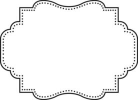 Decorative frame with dotted border creating elegant design, ideal for adding a touch of sophistication to various projects, providing a stylish and customizable element for visual enhancement vector