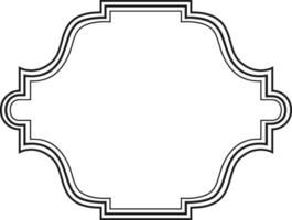 Decorative frame featuring intricate vintage design elements, perfect for invitations, labels, or artistic projects. The symmetrical pattern adds a touch of elegance and sophistication vector